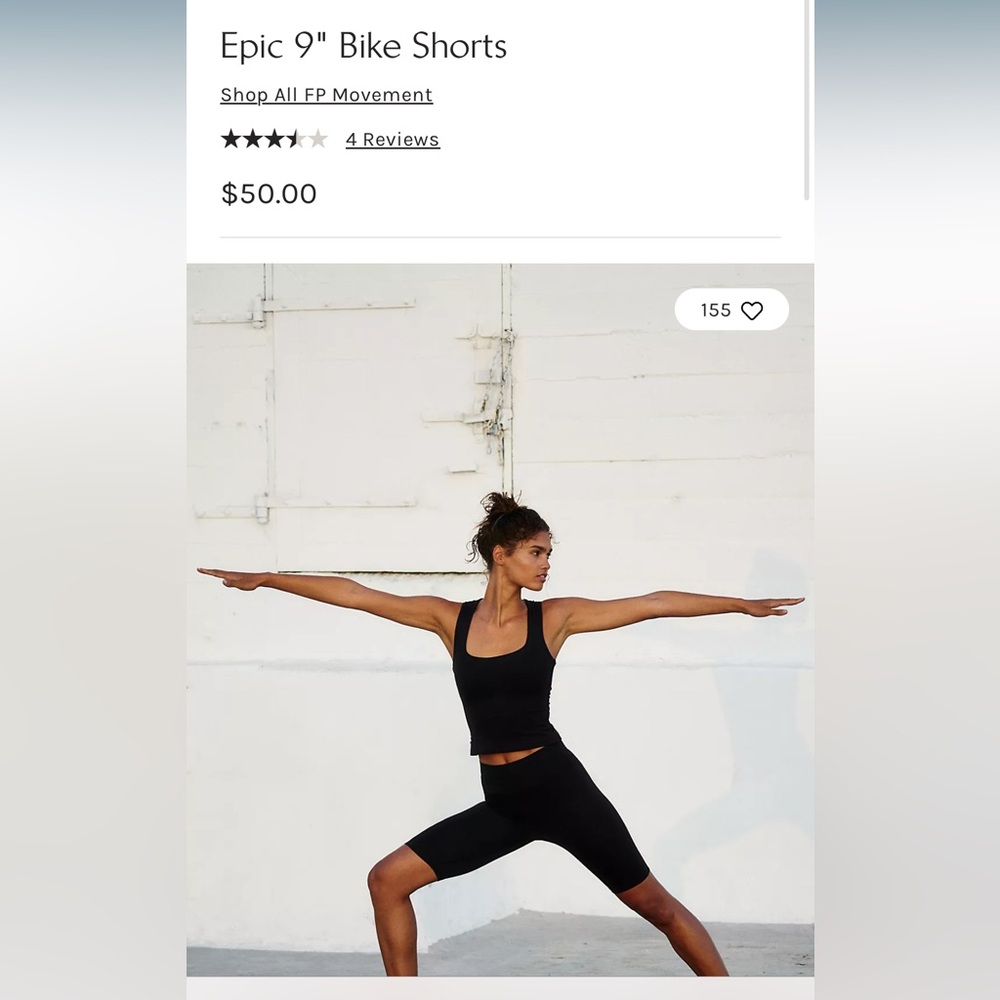 Free people 9” epic bike shorts